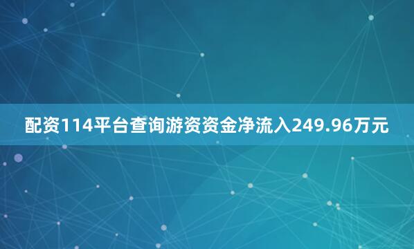 配资114平台查询游资资金净流入249.96万元